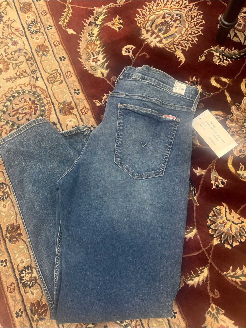 Mens Hudson Blake slim straight zip fly 32” inseam NWT